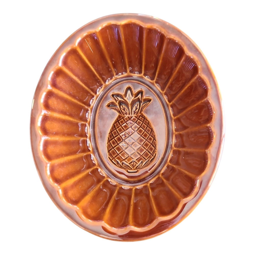 Glazed Ceramic Pottery Pineapple Bowl, Williams Sonoma Decorative Bowl / Mold